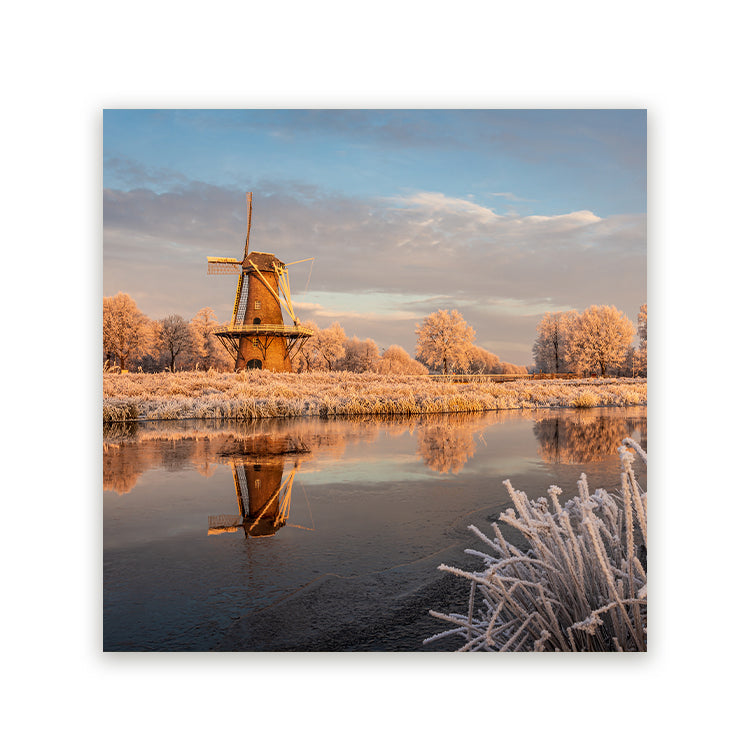 Schilderij Molen in de Winter