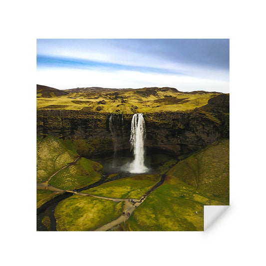 Muursticker - Waterval in de Natuur