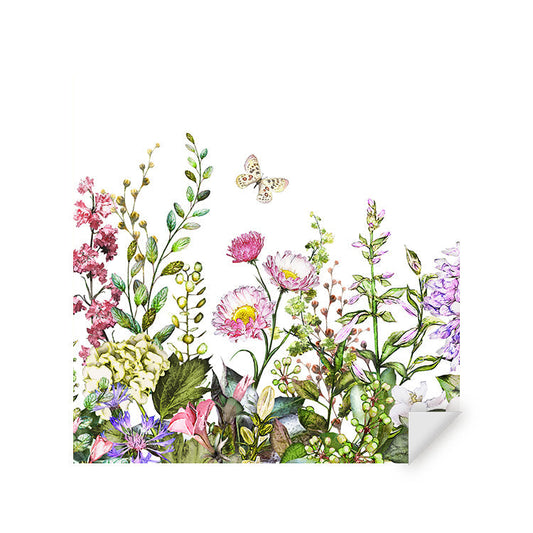 Muursticker - Weidebloemen in de Zomer