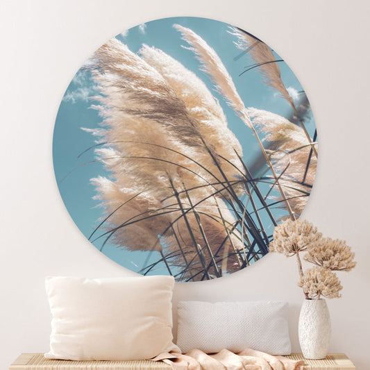 Muurcirkel Pampas in de Wind