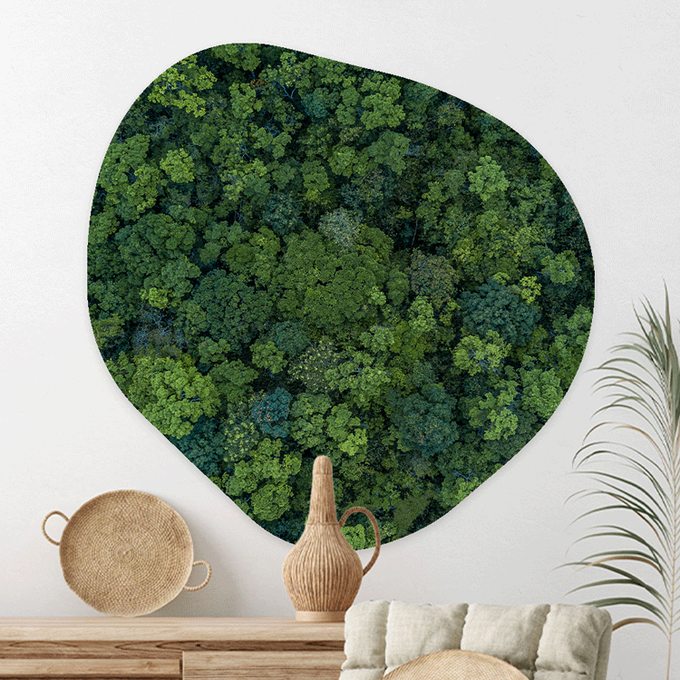 Wanddecoratie Organisch Bos van Bovenaf