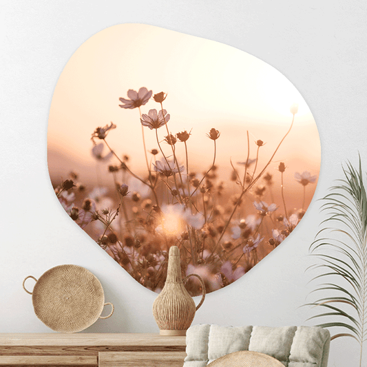 Wanddecoratie Organisch Delicate Veldbloemen