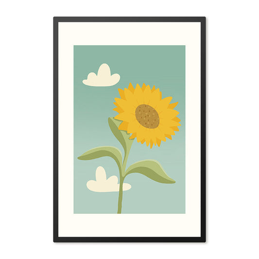 Poster in lijst Zonnebloemen