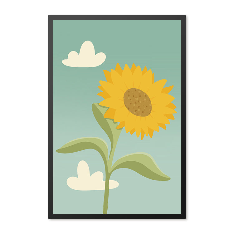 Poster in lijst Zonnebloemen