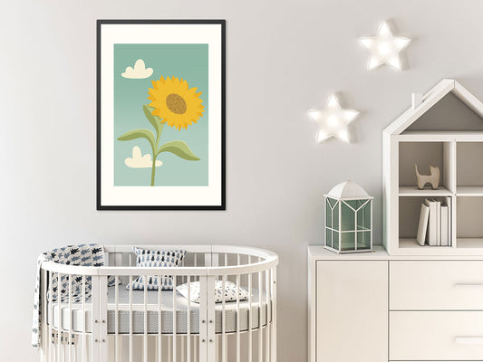Poster in lijst Zonnebloemen