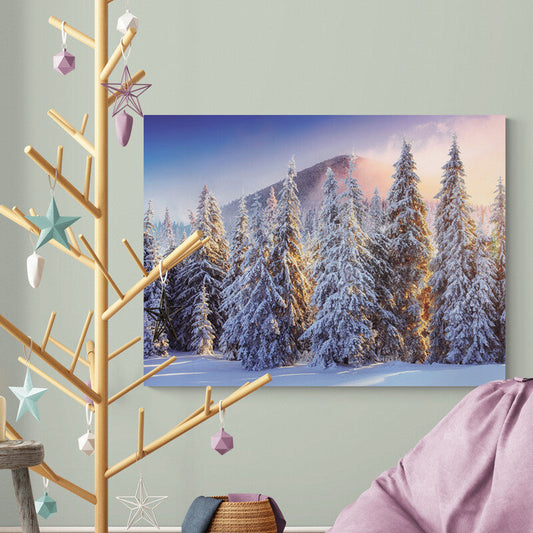 Schilderij Winterwoud