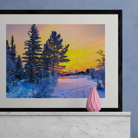 Poster in Lijst Winterse Schemering
