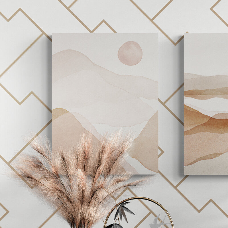 Schilderij Abstracte Bergen deel 1