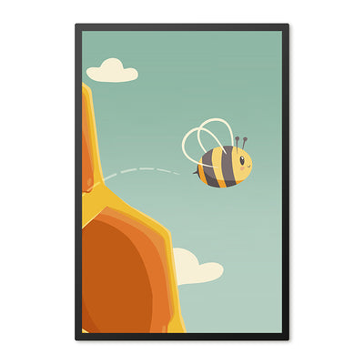 Poster in lijst Bee Happy