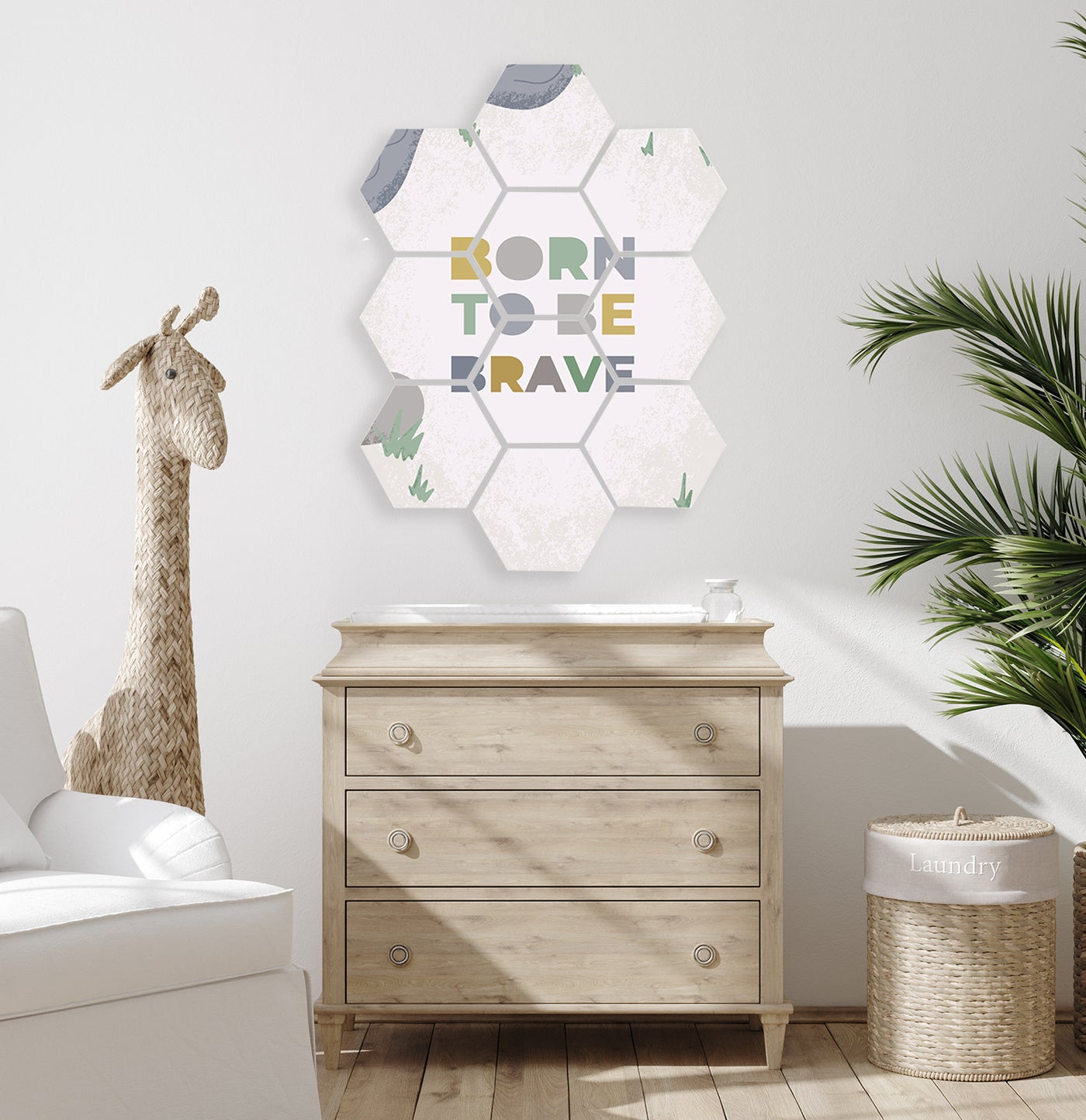 Hexagon Born to be Brave - 58xH79 cm