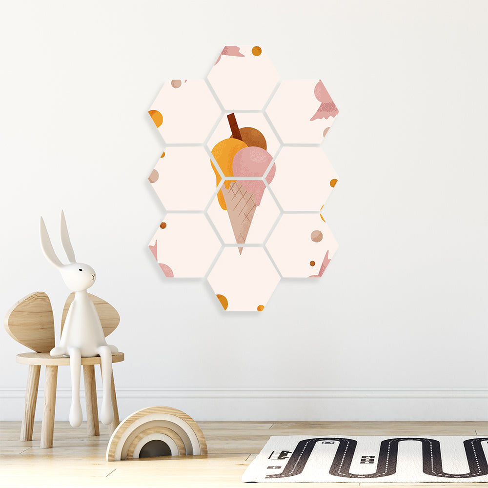 Hexagon Born to be Sweet ijsje - 58xH79 cm