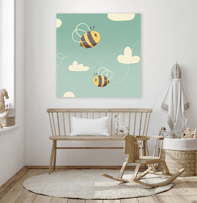 Schilderij Twee Blije Bijen